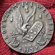 Germany Deutschland Karl Goetz Medaille Gußeisen Cast Iron 1918 Dated Satirische Medaille President Woodrow Wilson presents his Peace Terms Almost as Cast