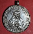Sachsen Albertinische Linie Kurfürstentum Silberguß Medaille mit altem Henkel 1530 Datiert 100 Jahre Augsburger Konfession Johann der Beständige von Dadler Silver cast mounted