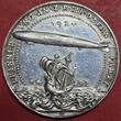 Germany Deutschland Karl Götz Medaille SILVER Silbermedaille Variante ! Münzz. D 1924 D - DATED Überführung Zeppelin ZR III. Reparation Dirigible USS Los Angeles LZ 126 Variety AU/Unc toning Details cleaned from polished Dies