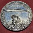 Germany Deutschland Karl Götz Medaille SILVER Silbermedaille Variante ! Münzz. D 1924 D - DATED Überführung Zeppelin ZR III. Reparation Dirigible USS Los Angeles LZ 126 Variety AU/Unc toning Details cleaned from polished Dies