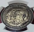 Deutschland Weimarer Republik Germany Silbermedaille Silver Medal 192kle Patina Graf Zeppelin Weltfahrt World Tour LZ 127 Zeppelin, Dürr, and Eckener NGC MS 64