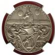 Deutschland, Weimarer Republik Silbermedaille - Medailleur Karl Goetz 1928 90. Geburtstag von Graf Zeppelin NGC MS 64