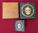 Kanada 5 Dollar Silbermünze mit Farbapplikation 2015 Burning Maple Skull - Maple Leaf Farbmünze - Brennender Schädel BU colorated with wooden box, carton & coa