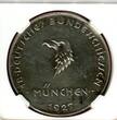 Deutschland Silbermedaille 1927 18. Deutsches Bundesschiessen in München - Schützenmedaille NGC UNC Details