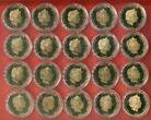 Cook-Inseln 20 x 1 Dollar Farbmünzen Ku/Ni vergoldet 2014 & 2015 D-Day to Victory - Coin Collection - Copper with 24 Carat Gold-plating Prooflike with capsules & coa