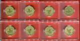 China 8 x 1 Yuan Münzen Olympische Spiele 2008 Peking Set - Jingjing Maskottchen BU with coa & box