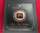Cook Islands 20 Dollar mit Farbapplikation und 16 Glaselementen 2012 Masterpieces of Art - Peter Paul Rubens - Die Flucht nach Ägypten - Proof colorated with coa, box & carton