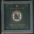 Cook-Inseln, Cook Islands 20 Dollars Silbermünze - 3 Unzen Silber 2014 Masterpieces of Art - Die Verkündigung an Maria von Philippe de Champaigne Proof partly colorated with glass stones, with box