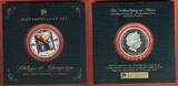 Cook-Inseln, Cook Islands 20 Dollars Silbermünze - 3 Unzen Silber 2014 Masterpieces of Art - Die Verkündigung an Maria von Philippe de Champaigne Proof partly colorated with glass stones, with box