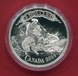 Kanada 5 Dollars Silbermünze 2014 Heiliger Gregor tötet Drachen proof in capsule with certificate, orig. packaging