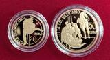 20 und 50 Euro Goldmünzen 2012 Vatikan 20 und 50 Euro Gold Satz PP mit Originalverpackung Proof set with coa, carton and original box