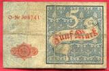 Deutschland Kaiserreich 5 Mark Banknote 1882 Reichsschuldenverwaltung Reichskassenschein Stehender Ritter circulated see picture