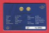 Ruanda 2 x 10 FRW Minigoldmünzen je 1/200 oz 2022 Gold Affordable - In Gedenken an Queen Elizabeth II. BU coincard
