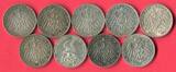Bayern, Hamburg, Preußen, Sachsen, Württemberg 9 x 3 Mark Silbermünzen 1909 - 1914 Kaiserreich Lot 9 Typen lot of 9 coins, please see picture