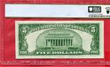 The United States of America $ 5 Dollars 1934 Series A Lincoln Silver Certificate 65