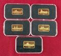 Samoa 5 x 100 Tala Münzbarren Gold 2011 5 x 5 Gramm Goldbarren - Famous Battleships - Berühmte Schlachtschiffe Proof with coa & wooden box