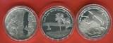 3 x 2 New Sheqalim Silbermünzen 2011 & 2012 The Three Seas - Die Seen Israels Proof with capsules & German coa