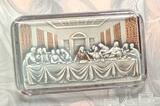 Kamerun 2000 Francs CFA Silbermünze 2019 Last Supper - Das Letzte Abendmahl Antique Finish colorated with original packaging