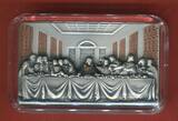 Kamerun 2000 Francs CFA Silbermünze 2019 Last Supper - Das Letzte Abendmahl Antique Finish colorated with original packaging