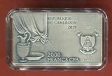 Kamerun 2000 Francs CFA Silbermünze 2019 Last Supper - Das Letzte Abendmahl Antique Finish colorated with original packaging