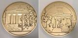 Frankreich Bronzemedaille mit Aufsteller 2015 Deutsche Wiedervereinigung - Brandenburger Tor BU with box