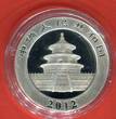 China 10 Yuan Silbermünze 2012 Panda (1 oz) mit 24 Karat Teilvergoldung BU partly gilded with capsule