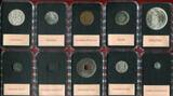 20 unterschiedliche Münzen Geschichte der Seefahrt - Sammlung in edler Verpackung With wooden box & booklet