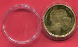 Belgien Belgium 100 Euro Gold 2002 Gründungsväter Adenauer Schuman Paul Henri Spaak Europas Väter Proof with capsule, box coa