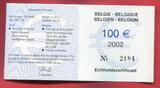 Belgien Belgium 100 Euro Gold 2002 Gründungsväter Adenauer Schuman Paul Henri Spaak Europas Väter Proof with capsule, box coa