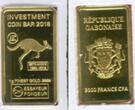 Gabun 7 x 3000 Francs CFA, je 1 g Goldbarren Investment Coin Bar Collection - Tribute Edition 2018 BU with box & coa