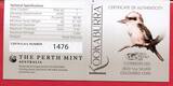 Australien Australia 1 Dollar Silbermünze Kookaburra - World Money Fair 2023 (1 oz, coloriert) BU in capsule, certificate, orig. packaging