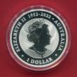Australien Australia 1 Dollar Silbermünze Kookaburra - World Money Fair 2023 (1 oz, coloriert) BU in capsule, certificate, orig. packaging