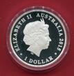 Australien Australia 1 Dollar Silbermünze Kookaburra - World Money Fair 2015 (1 oz) proof in capsule with certificate, orig. packaging