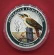 Australien 1 Dollar Silbermünze Kookaburra - World Money Fair 2016 (1 oz, coloriert) WMF BU in capsule with certificate, orig. packaging