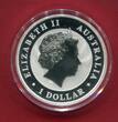 Australien 1 Dollar Silbermünze Kookaburra - World Money Fair 2016 (1 oz, coloriert) WMF BU in capsule with certificate, orig. packaging