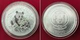 Ruanda, Rwanda 1000 FRW Silbermünze 2015 China Panda - mit 311 Pavé Kristallen Skulpturmünze mit aufwendiger Verpackung OVP