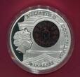 Cook Islands 10 Dollars Silbermünze mit Farbeinlage 2015 Windows of Heaven - Storkyrkan Stockholm - Christusfenster Prooflike with glass inlay, original packaging