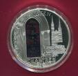 Cook Islands 10 Dollars Silbermünze mit Farbeinlage 2013 Windows of Heaven - Kathedrale von Chatres - Fenster der blauen Jungfrau Prooflike with glass inlay, original packaging