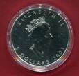 Kanada 5 Dollars Silbermünze 2003 Maple Leaf (1 oz, coloriert) BU in capsule, certificate & box
