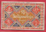 Bielefeld Notgeld der besonderen Art 50 Mark 9. April 1922 Seide Stadtsparkasse USA UNC