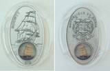Benin 1000 Francs CFA Silbermünze - Silber 2013 Segelschiff Bounty - Famous Sailing Ships Proof with original packaging