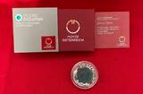 Österreich Austria 25 Euro Silbermünze - Niob 2014 Evolution Niob 2.0 Ein Wunder in zwei Farben FDC in Kapsel, Zert.,Box und Umkarton OVP