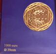 Frankreich France 1000 Euro Gold 2012 Hunting Horn Herkules FDC PL Box Zert aufgedruckt Umkarton