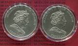 Cook Islands 2 x 5 Dollars Silbermünzen Konvex Konkav 2010 Dreams can come true - Barack Obama und M. L. King, Matte BU with capsules & German coa