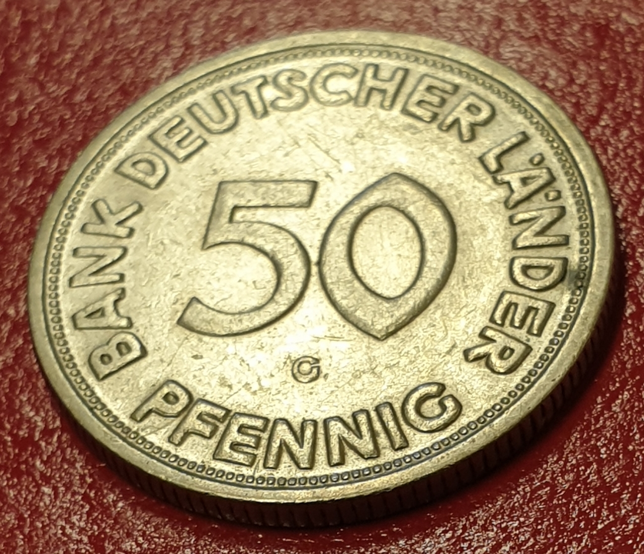 Bank Deutscher Länder 50 Pfennig 1950 G BRD 50 Pfennig 1950 G Bundesrepublik Deutschland - Bank Deutscher