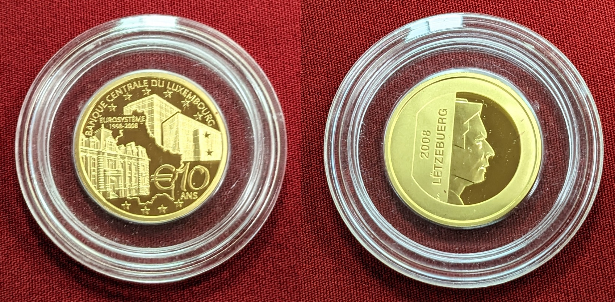 Luxemburg 10 Euro Goldm nze 1 3 Oz Gold 2008 10 Jahrestag Banque luxemburg-10-euro-goldm-nze-1-3-oz-gold-2008-10-jahrestag-banque