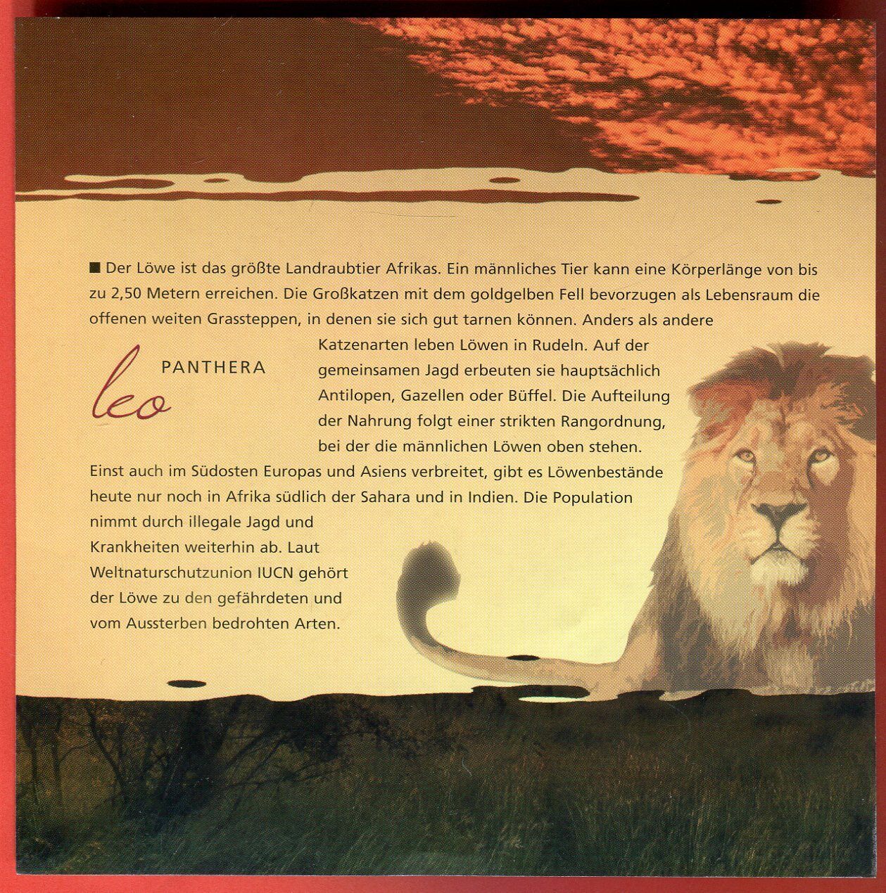 Ruanda 1000 Francs Silbermünze mit Goldapplikation 2008 3 Unzen  Afrikanischer Löwe PP Diamantaugen - Brillianten proof with box & coa |  MA-Shops