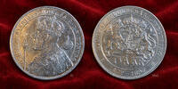 Schweden, Sweden 2 Kronen Silber Commemorative Coin 25. Jahrestag der Herrschaft von König Oscar II. -