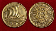 Estland Estonia 1 Kroon Viking Ship Wickinger Schiff -