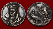 Münchner Medailleure K. Goetz Silber Medaille Manfred von Richthofen Der Rote Baron Offizielle Neuprägung gestempelt 1978 -